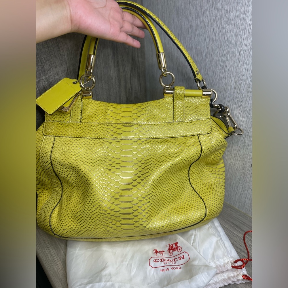 Abby Pinnacle Python Leather Crossbody Satchel Sh… - image 3